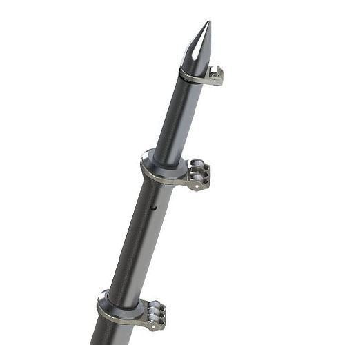 TACO 18 Deluxe Outrigger Poles w/Rollers - Silver/Black [OT-0318HD-BKA]