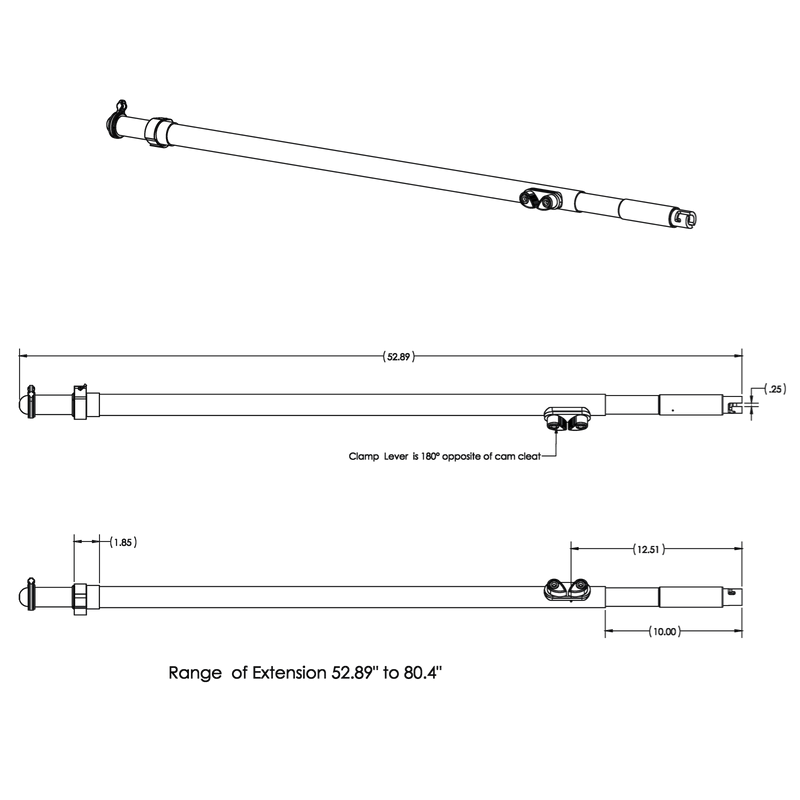 TACO Tele-Sun Carbon Fiber Shade Poles w/Carry Bag [T10-7005CF]