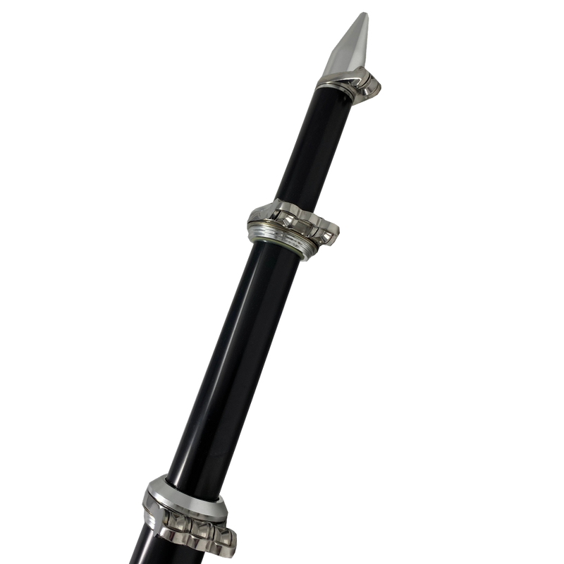 TACO 18 Deluxe Outrigger Poles w/Rollers - Silver/Black [OT-0318HD-BKA]