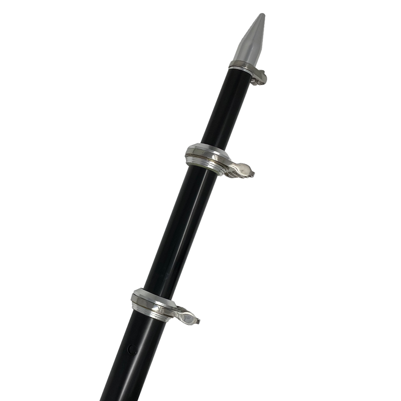 TACO 18 Deluxe Outrigger Poles w/Rollers - Silver/Black [OT-0318HD-BKA]