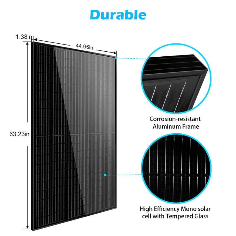SunGold Power 370W Mono Black PERC Solar Panel UL 61730