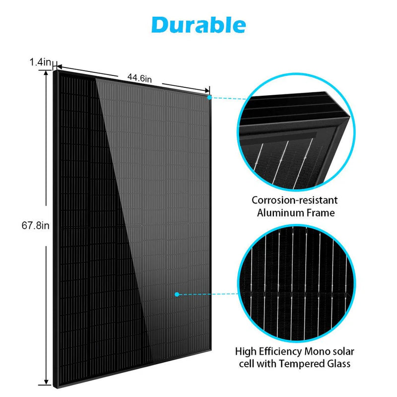 SunGold Power 415W Mono Black PERC Solar Panel UL 61730 CEC Listed