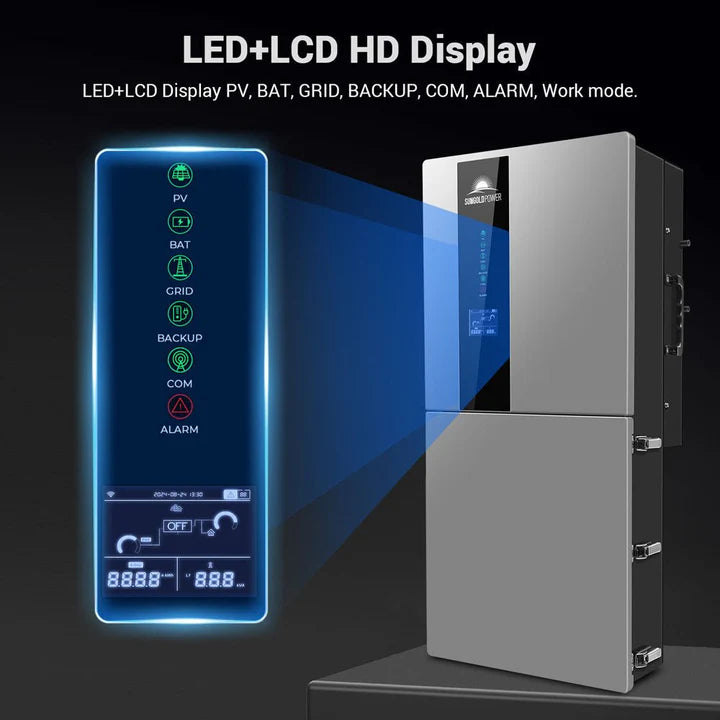 SunGold Power 11.4KW 48V Split Phase Hybrid Solar Inverter | Whole Home Backup (200A) | SGN-11K15PRO