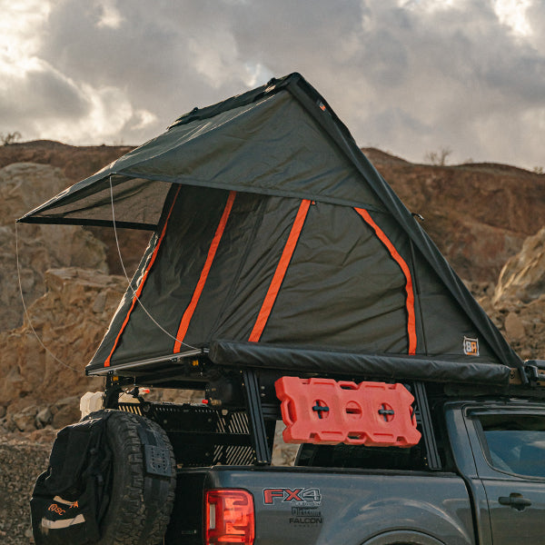 BadAss Tents PACKOUT™ Soft top Rooftop Tent (Universal Fit) - Black/Rhinotec Cover