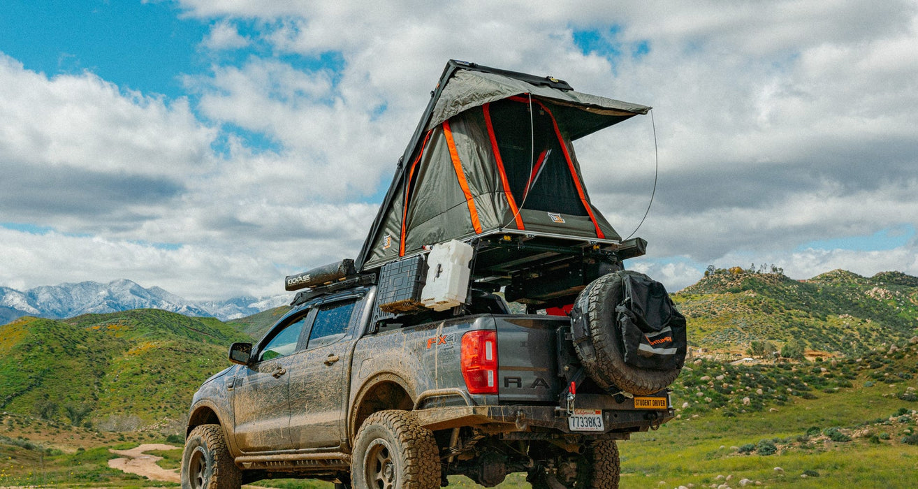 BadAss Tents PACKOUT™ Soft top Rooftop Tent (Universal Fit) - Black/Rhinotec Cover