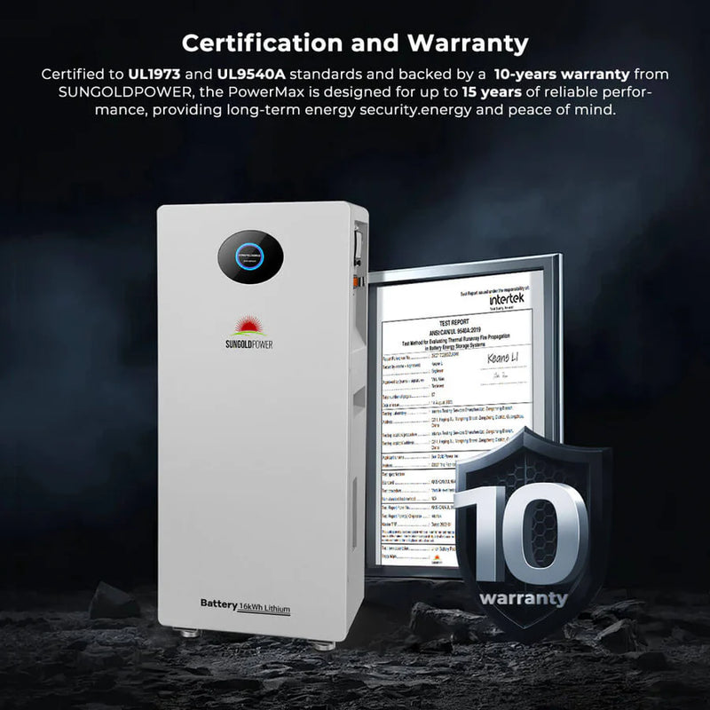 SunGold Power PowerMax 51.2V 314AH Outdoor Energy Storage Battery