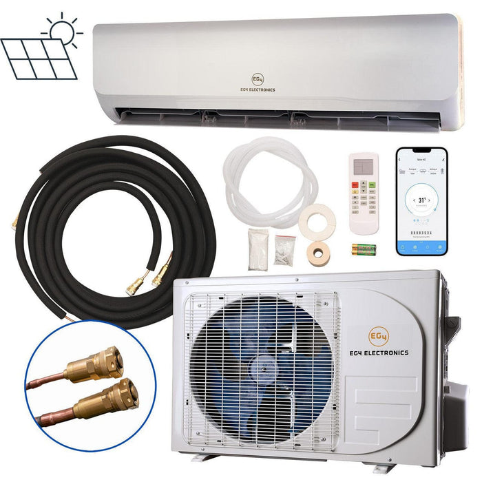 EG4 24kBTU Hybrid Solar Mini-Split Air Conditioner Heat Pump AC/DC| 24000 BTU | SEER2 21| Energy Star Certified | Plug-n-Cool Do-It-Yourself Installation