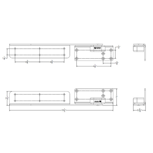 TACO Command Ratchet Hinge  1812  316 Stainless Steel Polished wHard Stop H250048