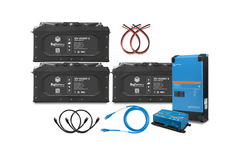 BigBattery 12V 3X HUSKY 2 Power Kit – Victron (3000W | 15.36kWh)