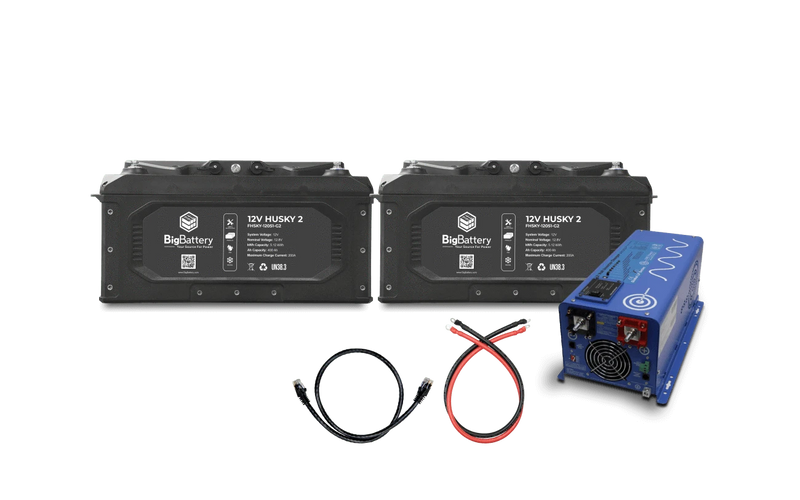 BigBattery 12V 2X HUSKY 2 Power Kit with AIMS (2000W | 10.24kWh)