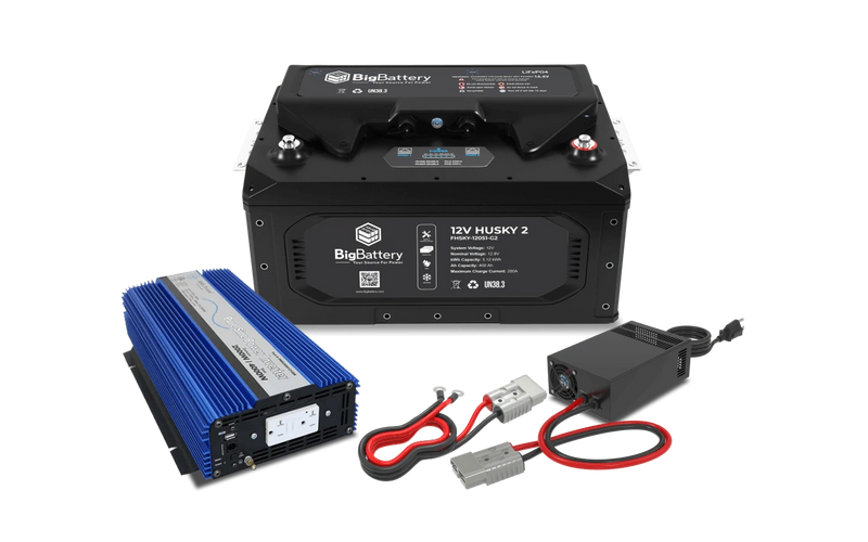 BigBattery 12V 1X HUSKY 2 Power Kit – AIMS Inverter Charger (2000W | 5.12kWh)
