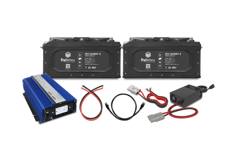 BigBattery 12V 2X HUSKY 2 KIT – AIMS Inverter Charger (2000W | 10.24kWh)