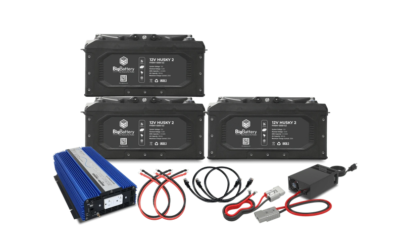 BigBattery 12V 3X HUSKY 2 Power Kit – AIMS Inverter Charger (2000W | 15.36kWh)