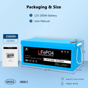 12v 200ah battery dimension