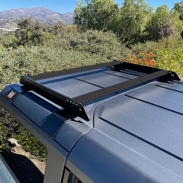 BadAss Tents Ford 2021-22 NEW Bronco - 4 Door Short Roof Rack w/ Black Cross Bars-V2