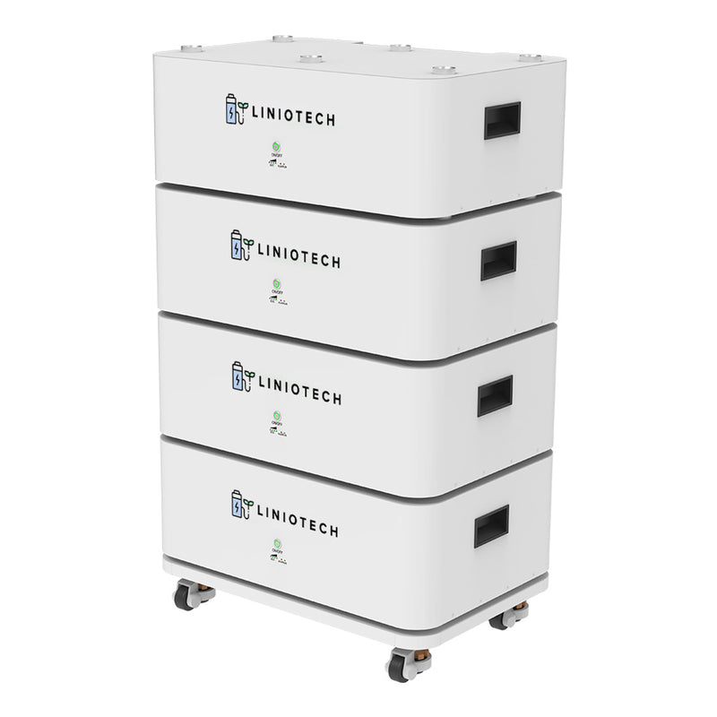 LINIOTECH 10 KWh 200Ah 48V LiFePO4 Lithium Solar Battery Brick Stackable