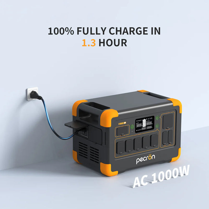 PECRON E1000LFP Portable Power Station Solar Generator (1800W | 1024Wh)