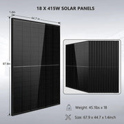 18 x 415 solar panels