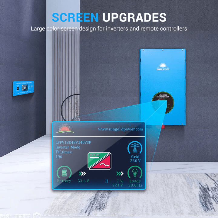 18k 48v split phase solar inverter lcd display