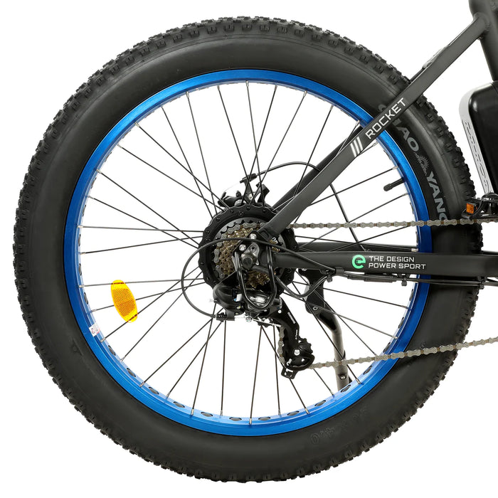 Ecotric Rocket 26" Fat Tire Electric Bike - Blue | UL Certified