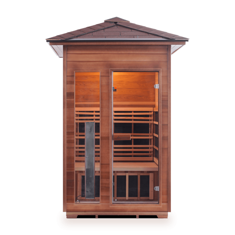 Enlighten InfraNature Original Rustic 2 Full Spectrum Infrared Outdoor Sauna | 2 Persons