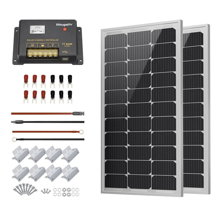 BougeRV 200 Watt 12 Volt Solar Panel Starter Kit