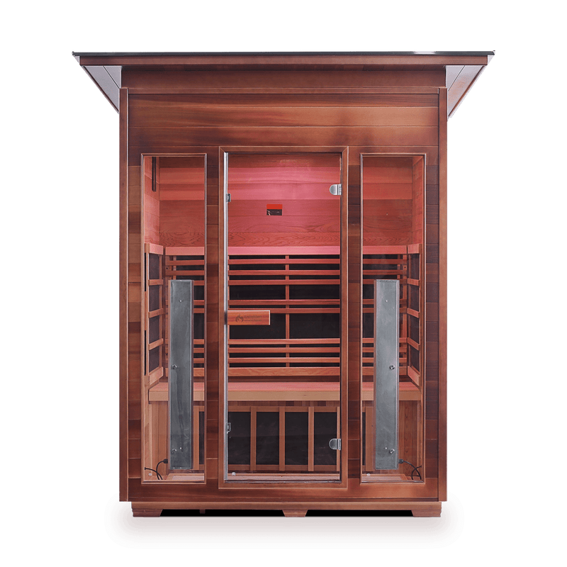 Enlighten InfraNature Original Rustic 3 Full Spectrum Infrared Outdoor Sauna | 3 Persons