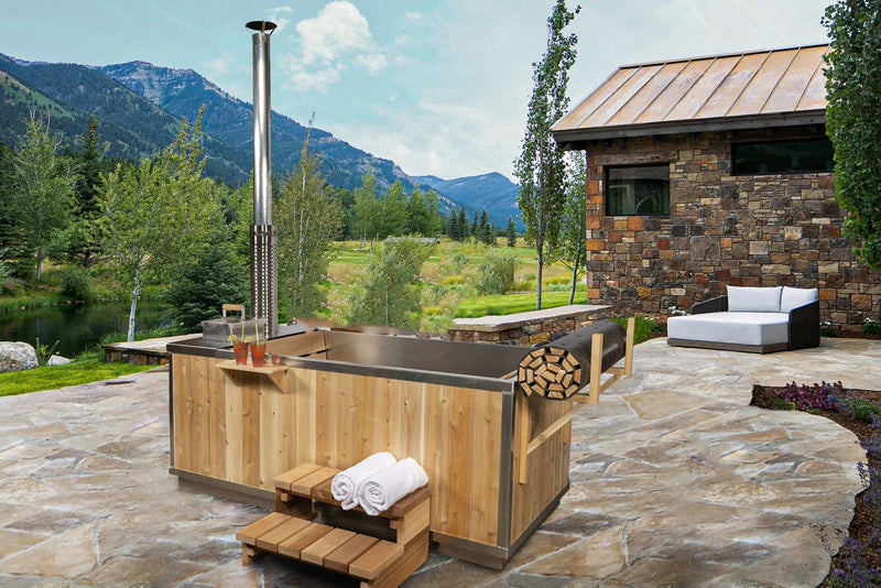 Dundalk Leisurecraft Canadian Timber The Starlight Wood Burning Hot Tub