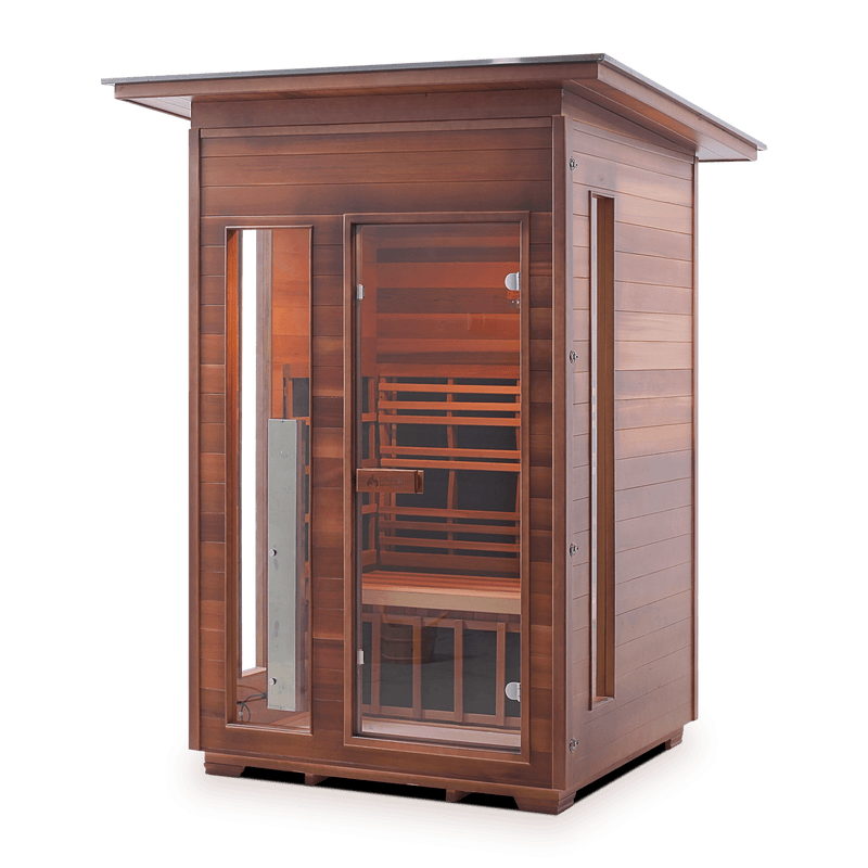 Enlighten InfraNature Original Rustic 2 Full Spectrum Infrared Outdoor Sauna | 2 Persons