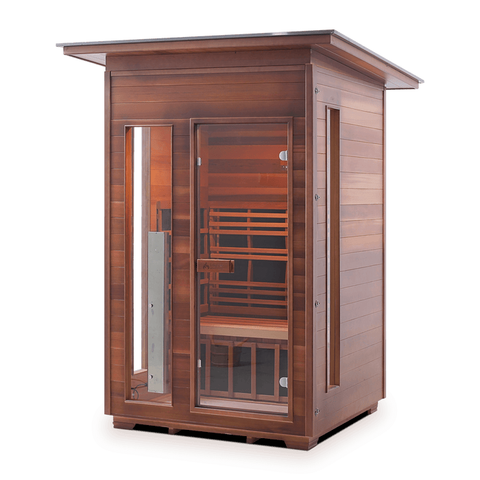Enlighten InfraNature Original Rustic 2 Full Spectrum Infrared Outdoor Sauna | 2 Persons