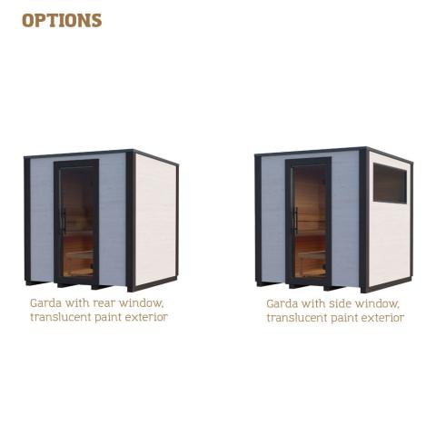 Auroom Garda  Outdoor Modular Cabin Sauna, Translucent White | 6 Persons