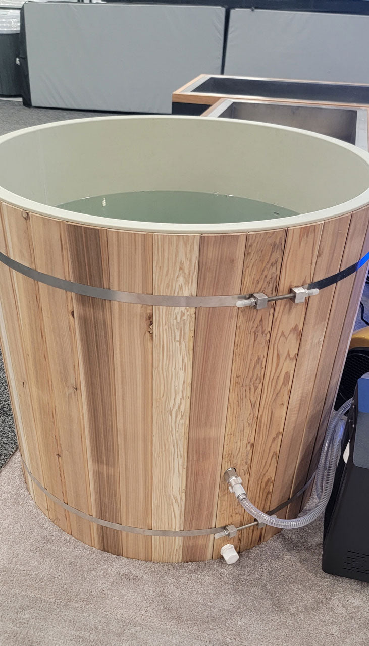 Dynamic Cold Therapy Pacific Cedar Barrel Cold Plunge - (Plastic INTERIOR) TUB ONLY | DCT-B-042-PLPC