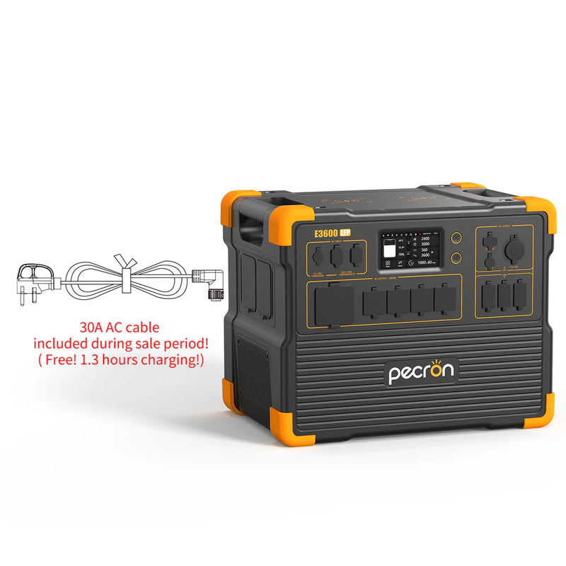 PECRON E3600LFP Portable Power Station Solar Generator (3600W | 3072Wh)