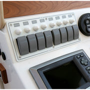 Blue Sea 8271 Water Resistant Panel  8 Position  White  Horizontal Mount 8271