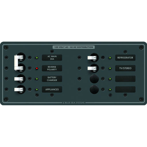 Blue Sea 8412 AC Main  6 Positions  White 8412