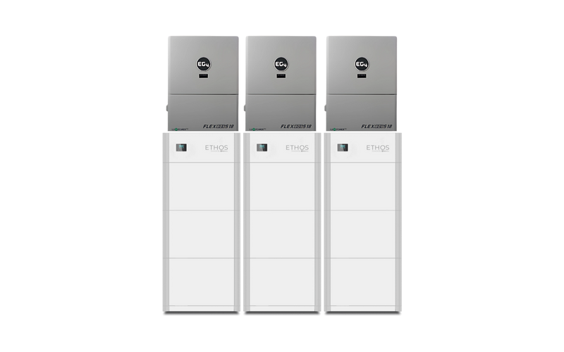 EG4 Hybrid Power Kit | 39kW 120/240V Output 48VDC - 46kWh System Bundle | 3 x EG4 FlexBOSS18 + 9 x BigBattery ETHOS