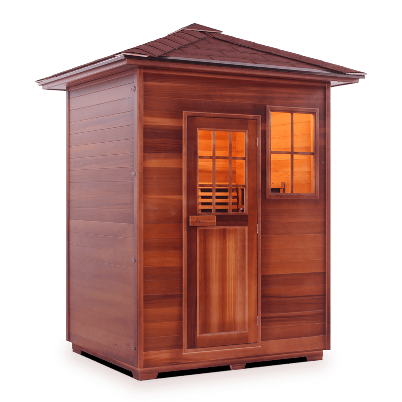 Enlighten InfraNature Original Sierra 3 Full Spectrum Infrared Outdoor Sauna | 3 Persons