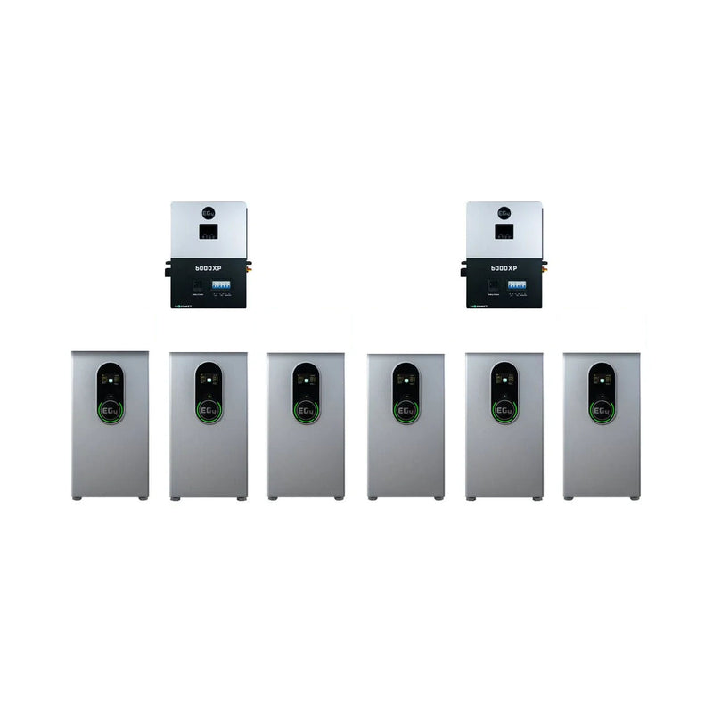 EG4 Hybrid Power Kit | 6kW 120/240V Output 48VDC - 85.8kWh System Bundle | 2 x EG4 6000XP Hybrid Inverter + 6 x EG4 Wallmount Indoor Battery