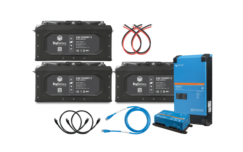 BigBattery 24V 3X HUSKY 2 Power Kit – Victron (5500W | 15.35kWh)