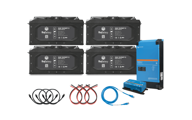 BigBattery 24V 4X HUSKY 2 Power Kit – Victron (5500W | 20.48kWh)