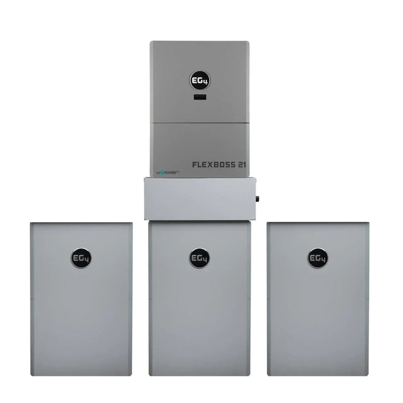 EG4 Hybrid Power Kit | 16kW 120/240V Output 48VDC - 42.9kWh System Bundle | EG4 FlexBOSS21 Hybrid Inverter + 3 x EG4 PowerPro Wallmount Outdoor Battery