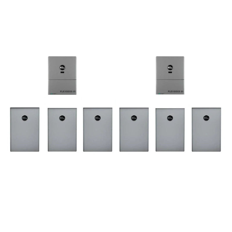 EG4 Hybrid Power Kit | 32kW 120/240V Output 48VDC - 85.8kWh System Bundle | 2 x EG4 FlexBOSS21 Hybrid Inverter + 6 x EG4 PowerPro Wallmount Outdoor Battery