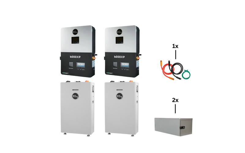 EG4 OffGrid Power Kit | 12kW 120/240V Output 48VDC - 32kWh System Bundle | 2 x EG4 6000XP Inverter + 2 x EG4 WallMount 314Ah All Weather Battery