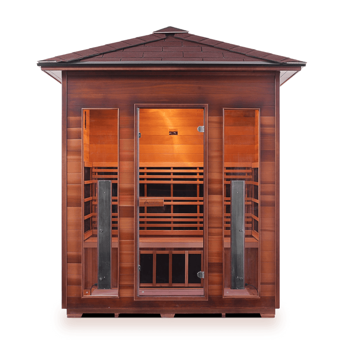 Enlighten InfraNature Original Rustic 4 Full Spectrum Infrared Outdoor Sauna | 4 Persons