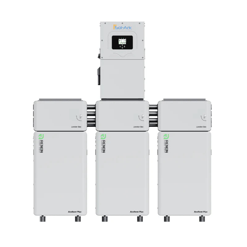 RENON Xcellent Plus 16kWh LiFePO4 Wall-Mounted Battery | Built-In BMS + DC-DC Converter | Expandable | -4°F to 122°F