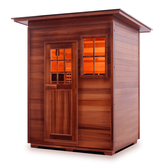 Enlighten InfraNature Original Sierra 3 Full Spectrum Infrared Outdoor Sauna | 3 Persons