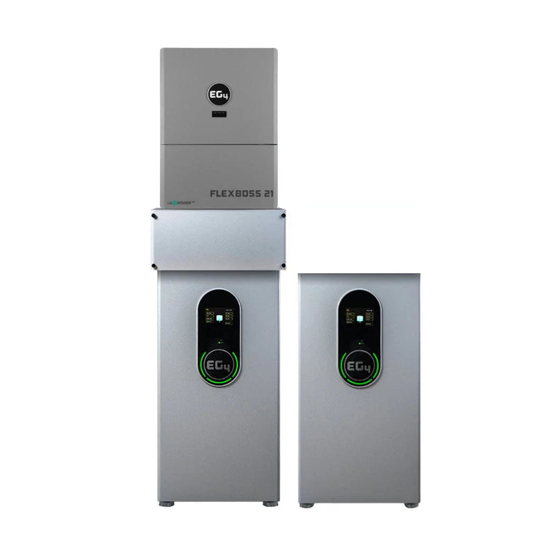 EG4 Hybrid Power Kit | 16kW 120/240V Output 48VDC - 28.6kWh System Bundle | EG4 FlexBOSS21 Hybrid Inverter + 2 x EG4 Wallmount Indoor Battery