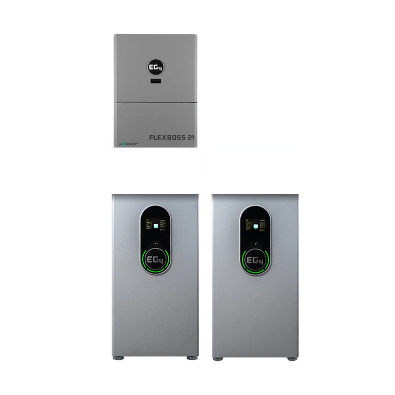 EG4 Hybrid Power Kit | 16kW 120/240V Output 48VDC - 28.6kWh System Bundle | EG4 FlexBOSS21 Hybrid Inverter + 2 x EG4 Wallmount Indoor Battery