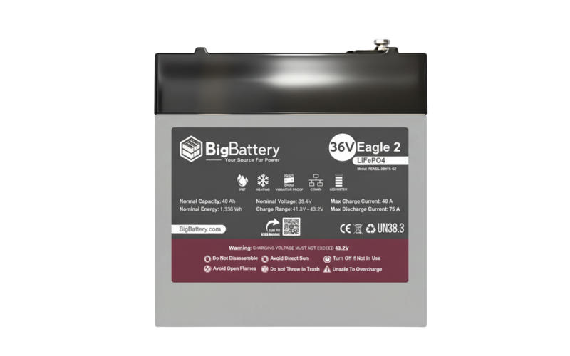 BigBattery 36V EAGLE 2 - LiFePO4 - 40Ah - 1.54kWh with Heater and Comms