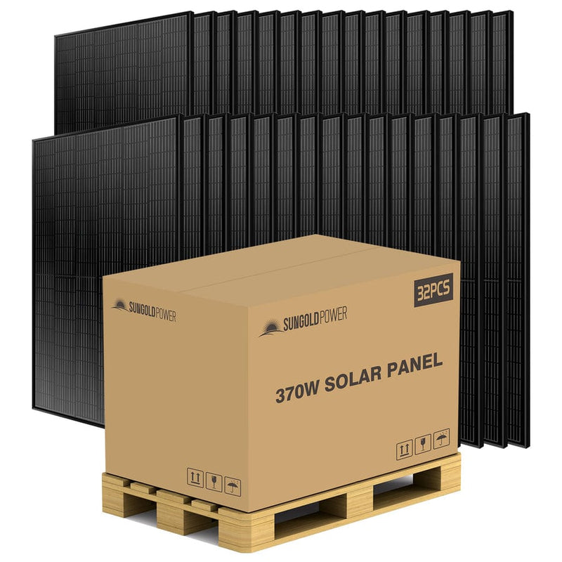 SunGold Power 370W Mono Black PERC Solar Panel (32 Panels)